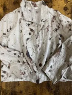 抽象模様 長袖シャツ