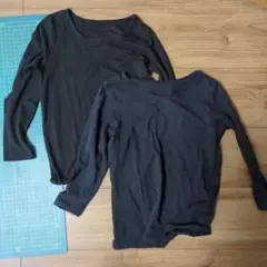 PEACE FIT　ユニクロ ブラック 長袖Tシャツ 2枚セット
