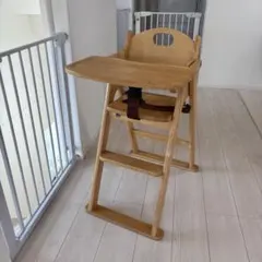 【横浜市引き取り限定】 KATOJI カトージ 木製ハイチェア テーブル付き