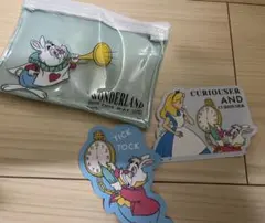 不思議の国のアリス　ミニポーチとステッカーセット