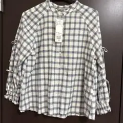 チェック柄長袖シャツ　サマンサモスモス