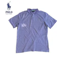 ポロ　ラルフローレン　パープル　ストライプ　Tシャツ　XL　POLO
