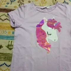 【新品】エイチアンドエム　ユニコーン　Tシャツ　半袖Tシャツ　パープル　130