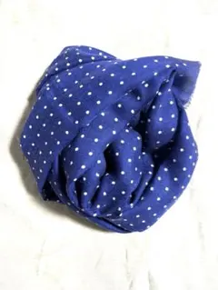 Begg&co ストール（wispy,カシミヤ,ブルー,ドット柄）