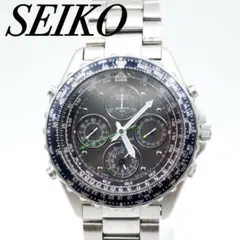 【新品電池】SEIKO 7T34-6A00 スカイプロフェッショナル クロノ