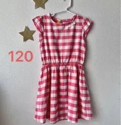 sunny landscape チェック 綿 ワンピース120 かわいい 夏