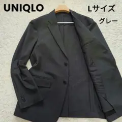 ☆極美品☆ユニクロ　感動ジャケット　ウールライク　メンズ　L　グレー　灰のサムネイル