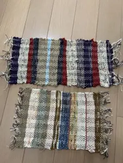 【週末限定値下げ】裂織り　ハンドメイド　ランチョンマット2枚セット