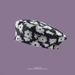ベレー帽　花柄　レディース