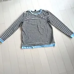 SHEIN 長袖バイカラーボーダーTシャツ M