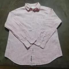 ZARA BOYS 赤と白のストライプ長袖シャツ 140cm