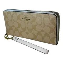 COACH コーチ 長財布 ホワイト シグネチャー C4715 - メルカリ