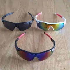 【値下げ不可】スポーツサングラス3個セット！！男女兼用！自転車など多種多様！