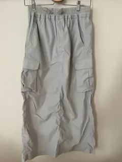 グレー タイトスカート 軽量素材 サイドポケット