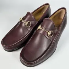 未使用 GUCCI グッチ ホースビット レザー ローファー ブラウン