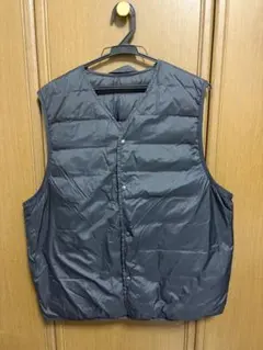 無印良品　ポケッタブルリバーシブルダウンベスト　黒S-M