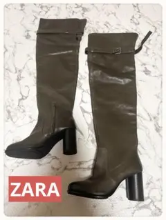 ☘️K2☘️ZARA ニーハイブーツ レディース 靴 36のサムネイル