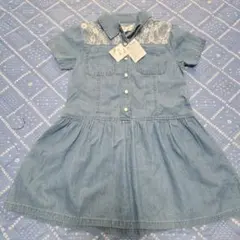 ●新品未使用 夏服 子供服 マザウェイズ デニム生地ワンピース