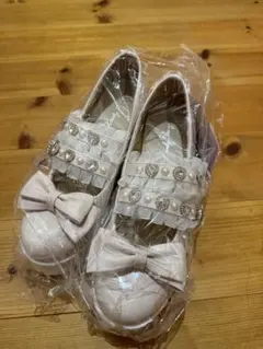 リボン ビジュー パール 厚底 パンプス　眞白ありす　Lのサムネイル