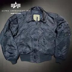 美品 USA製 ALPHA CWU-45/P 紺M フライトジャケット アルファ