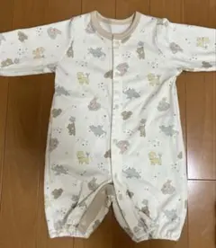 【美品】動物柄ロンパース 50-60cm