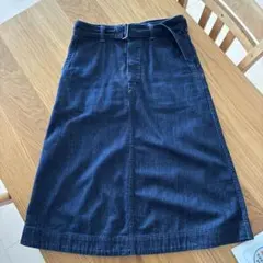 MHL．CANTON OVERALLS デニム ロングスカート　日本製　27