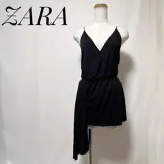 ZARA ザラ✨ノースリーブ　キャミソールワンピース　ブラック　黒　S