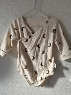 ロンパース・カバーオール 月模様 ベージュ