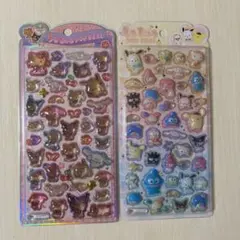 正規品うるちゅるシール２点セット日焼けキティーとサンリオキャラクター