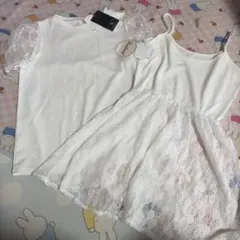 アベイル　しまむら　RagOut レースTシャツ　キャミレース　M.Lサイズのサムネイル