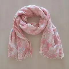 スカーフ　ストール　春　ピンク　オレンジ