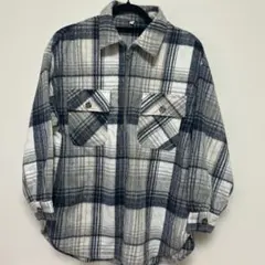 チェック柄フランネル長袖シャツ