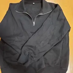 GU ハーフジップ スウェット ブラックのサムネイル