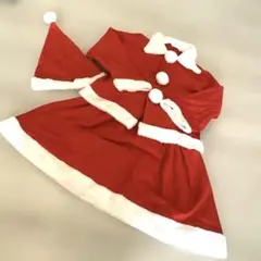 【美品】サンタコスチュームと帽子セット 上着　スカート　サンタコスプレ