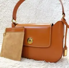 【美品】GINZA Kanematsu ワンショルダーバッグ レザー ポーチ付き
