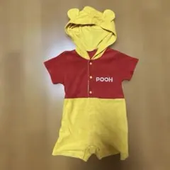 くまのプーさん半袖ロンパース 70センチ　コスプレ