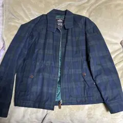 VAN チェック柄ジャンパー　ネイビー/グリーン