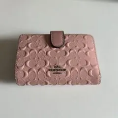 COACH 二つ折り財布 ピンク