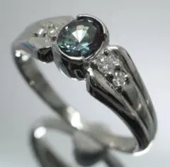 京セラ クレサンベール アレキサンドライト0.96ct ダイヤリング Pt900 
