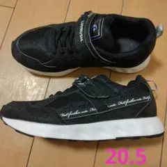 ムーンスター LUVRUSH キッズ 黒のスニーカー ブラック20.5cm