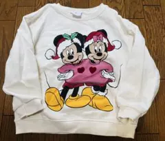ザラキッズ❤︎ZARA kids❤︎Disneyミッキーミニー裏起毛トレーナー104