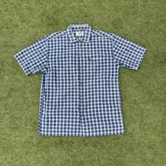 90s PIKO ボックスシルエット　シアサッカー　チェックシャツ　OLDサーフのサムネイル