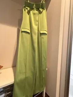 AMERI ライトグリーン サロペット リボン付き