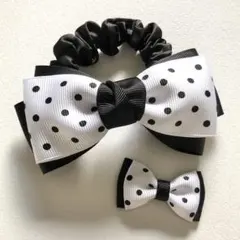 親子おそろいリボン⋈ベビーヘアクリップ⋈シュシュ