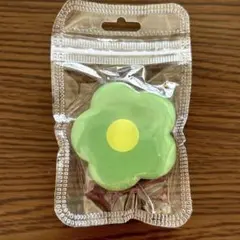 お花　スマホリング スマホグリップ 推しカラー　緑　グリーン
