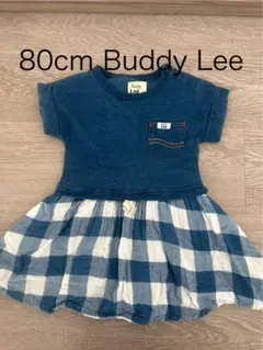 【80cm】Buddy Lee★デニム風チェックワンピース