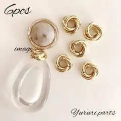 3連 ゴールド 結び リングパーツ