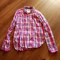 Abercrombie & Fitch 長袖シャツ S ピンク系チェック