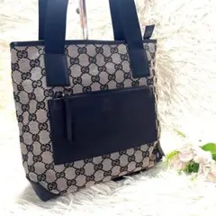 【極美品】グッチ ショルダーバッグ GGキャンバス 肩掛け ロゴ型押し