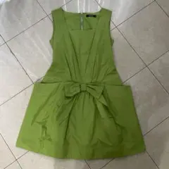 FOXEY グリーン ノースリーブ ワンピース 40